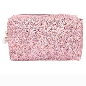 Pink Glittery Makeup Bag